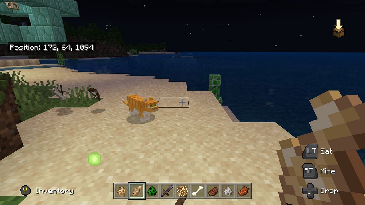 Creeper not coming near cat (Image via Mojang)